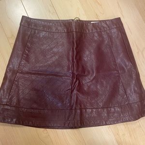faux leather skirt